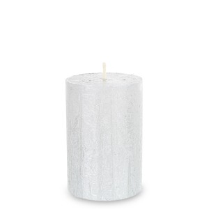 Pl Świeca Rustic Satin Słupek 70/100 Srebrny