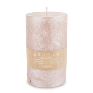 Pl Rose Gold Rustic Metalic Świeca Walec Duży Fi9