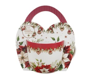 Pl Kubek W Koszyczku 460 Ml Christmas Flower