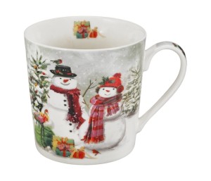 Pl Kubek W Koszyczku 400 Ml Snowman Smile