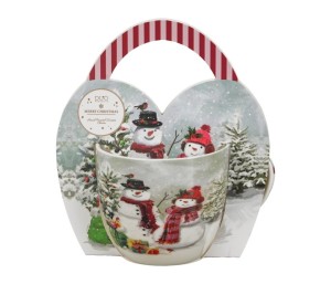 Pl Kubek W Koszyczku 460 Ml Snowman Smile