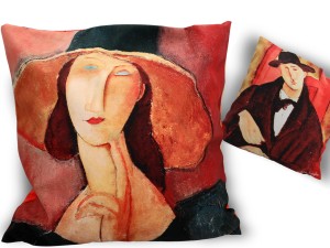 Poduszka  - A. Modigliani - Kobieta w kapeluszu i Mario Varvogli