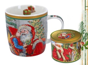 Kubek świąteczny w puszce CARMANI Dzieci kochają Mikołaja 