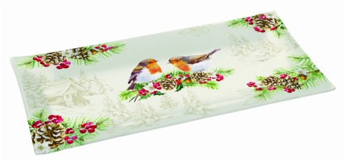 Patera talerz świąteczna Robin Winter Rudzik Ptaki.jpg