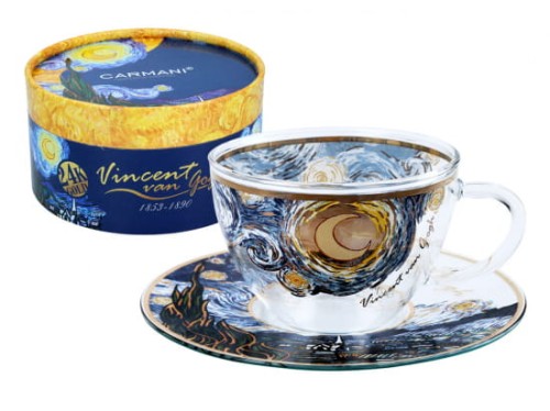 Filiżanka Gwiaździsta Noc Vincent Van Gogh szklana.jpeg