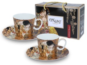 Zestaw 2 filiżanek do espresso - Gustav Klimt The Kiss 532-0301