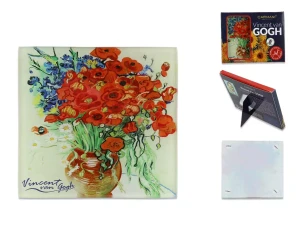 Podkładka szklana - Maki i Stokrotki - Vincent Van Gogh