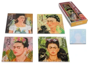 Zestaw szklanych podkładek - Frida Kahlo  Carmani