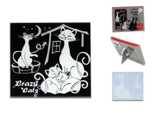 Szklana podkładka - Crazy Cats Carmani 