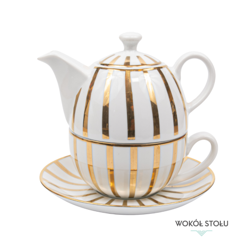 Dzbanek z filiżanką Tea for one Bogucice Fancy Gold  (1).png