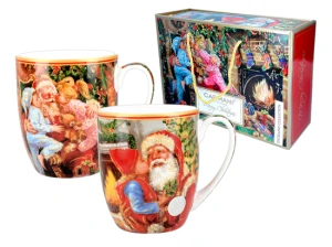 Komplet 2 kubków świątecznych - Kochany Mikołaj CARMANI 