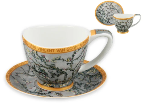 Filiżanka Vanessa - V. van Gogh, Kwitnący Migdałowiec, srebrny (CARMANI) (1).jpeg