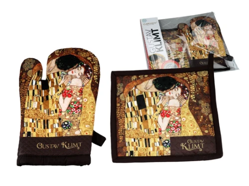 Kpl. Łapka i rękawica kuchenna - G. Klimt, Pocałunek (CARMANI) (1).jpeg