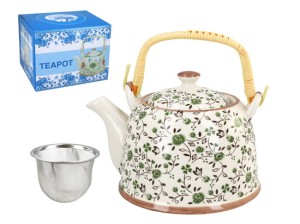 Czajnik Ceramiczny z Zaparzaczem 0,9l