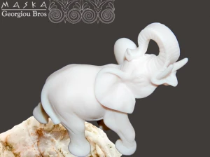Słoń Maurycy - Alabaster Grecki 