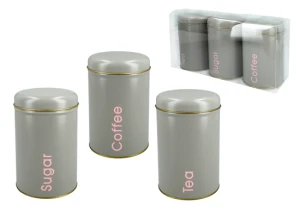 Komplet 3 puszek metalowych  