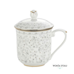 Kubek z zaparzaczem Grey Bone China