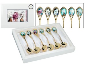 Kpl. 6 łyżeczek - Kwiaty na głowie CARMANI