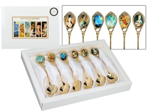 Kpl. 6 łyżeczek - Mix dzieł znanych artystów CARMANI