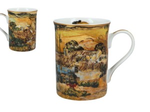 Kubek Classic New - V. van Gogh, Chaty kryte strzechą na wzgórzu CARMANI