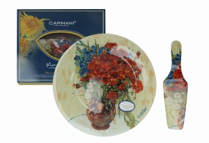 Talerz na ciasto z łopatką - Van Gogh 