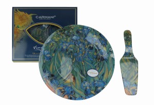 Talerz na ciasto z łopatką - Van Gogh Irysy