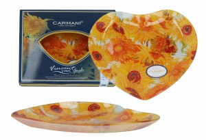 Talerz serce - Van Gogh Słoneczniki