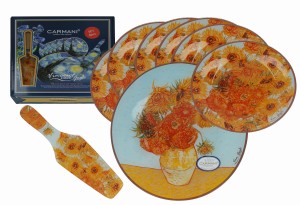 Kpl. patera i 6 talerzyków - V. van Gogh, Słoneczniki