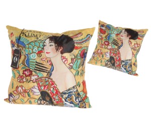 Poduszka z wypełnieniem - G. Klimt, Kobieta z wachlarzem
