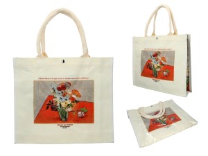 Torba lniana - V. van Gogh, Róże i zawilce