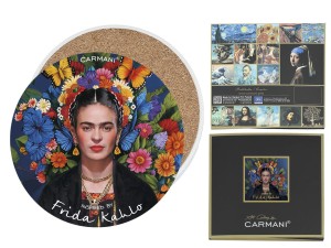 Podkładka ceramiczna, okrągła - Inspirowane malarstwem Frida Kahlo 