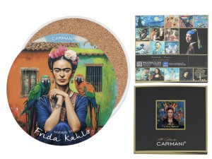 Podkładka ceramiczna, okrągła - Inspirowane malarstwem Frida Kahlo  