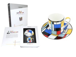 Komplet filiżanka ze spodkiem - Piet Mondrian, Composition A