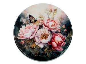 Podkładka ceramiczna, okrągła - Kwiaty 