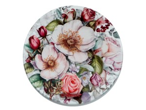 Podkładka ceramiczna, okrągła - Kwiaty 