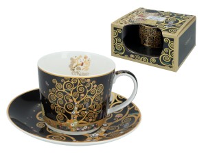 Filiżanka ze spodkiem Gustav Klimt Drzewo życia CARMANI 