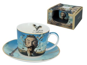 Filiżanka ze spodkiem inspirowana malarstwem Salvador Dali CARMANI 