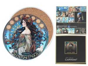 Podkładka ceramiczna Inspirowane malarstwem Alfonsa Mucha CARMANI