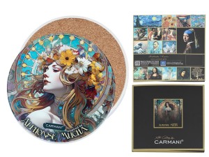 Podkładka ceramiczna Inspirowane malarstwem Alfonsa Mucha CARMANI 