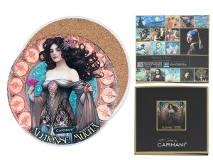 Podkładka ceramiczna Inspirowane malarstwem Alfonsa Mucha CARMANI  