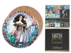 Podkładka ceramiczna Inspirowane malarstwem Alfonsa Mucha CARMANI   