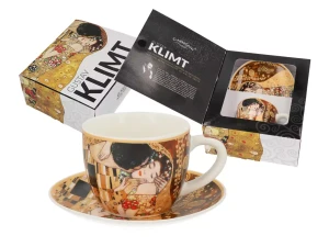 Filiżanka espresso ze spodkiem Gustav Klimt Pocałunek CARMANI