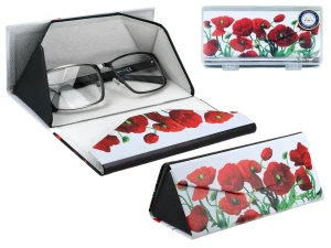 Etui na okulary, składane -Dekoracja kwiatowa CARMANI  