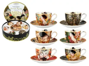 Kpl. Filiżanek do espresso Gustav Klimt Carmani