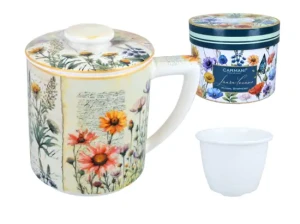 Kubek z zaparzaczem i przykrywką - L. Lozano, Herbal Harmony CARMANI