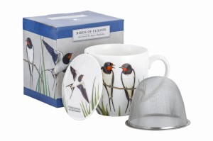 Kubek z zaparzaczem Ptaki Polski Hajdecka - Dymówka