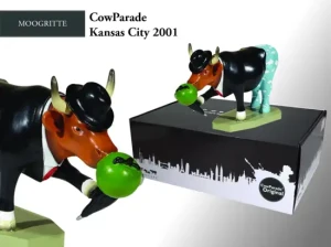 Figurka Krowa CowParade Event in Kansas City in 2001, Moogritte, 