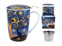 Kubek z sitkiem i przykrywką - ins. malarstwem V. van Gogh CARMANI