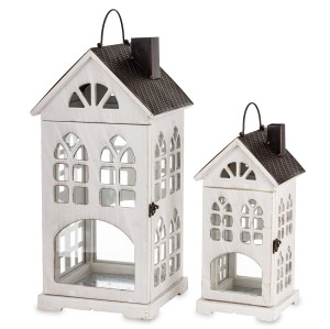 Lampion Drewniany Kpl. 2 Szt.