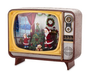 Dekoracja Mikołaj W Telewizorze Z Pozytywką Led